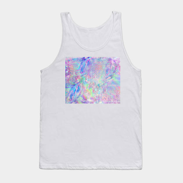 Holographic Pattern Texture Tank Top by saradaboru